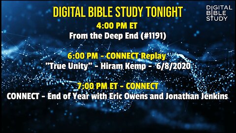 Digital Bible Study Tonight - 12/22/2022