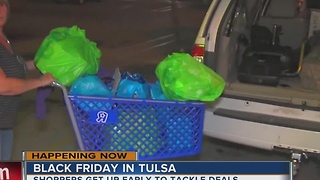 Tulsa shoppers spend hours tackling Black Friday deals