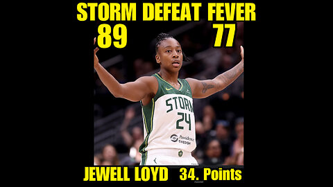 WNBAB #57 Jewell Loyd scores a season-high 34 points as Storm cool off Caitlin Clark and Fever 89-77