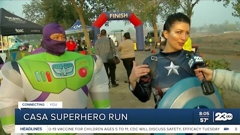 CASA Spooktacular Superhero Run supporting foster care CASA volunteers