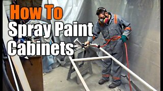 Spray Painting Custom Kitchen Cabinets | THE HANDYMAN |