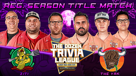 Portnoy & Ziti vs. Big Cat & Yak - Regular Season Title | Match 94, Season 4 - The Dozen Trivia