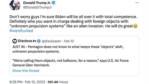 Donald Trump Jr. on This Whole “Alien” Era We’re Stepping into…