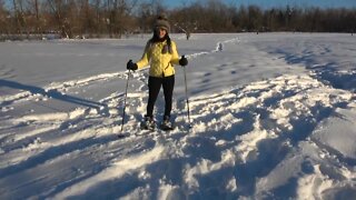 Get a good workout snow shoeing