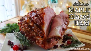 Delicious Dinner Ham with Maple Glaze