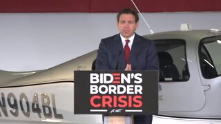 Gov. Ron DeSantis rails on President Joe Biden's lax border security