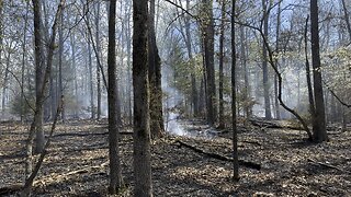 Spot burning after a controlled burn