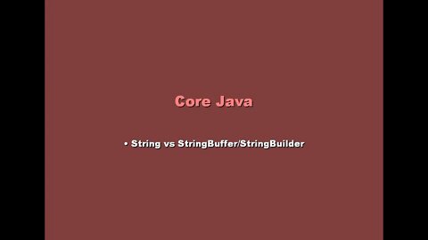 Core Java Bangla TutorialString vs StringBuffer and StringBuilder Class 19