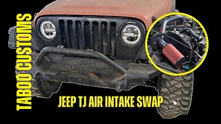 Jeep TJ Rough Country Air Intake Install, Review and MPG difference.