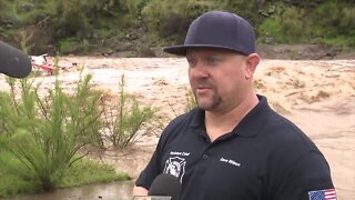 Cave Creek resident, fire official discuss flooding Wednesday morning