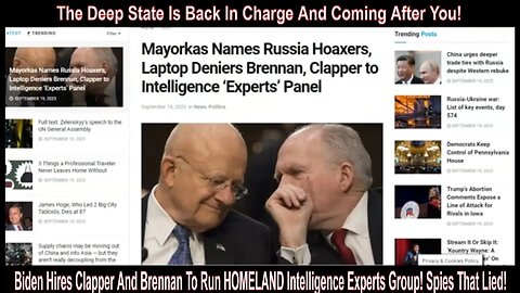 Biden Hires Clapper And Brennan To Run HOMELAND Intelligence Experts Group! Spies That Lied