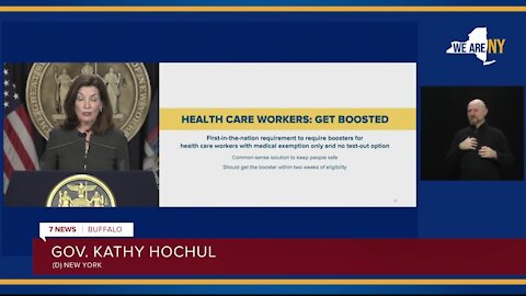 Gov. Hochul mandates booster shots in healthcare workers