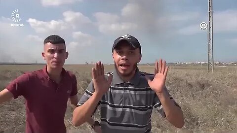 A number of Palestinian militants (Hamas) arrest an Israeli army - see their reaction 😧