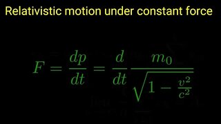 Relativistic motion under constant force