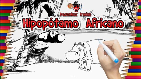 Como Desenhar um Hipopótamo Africano| How to Draw an African Hippo | Desenhos Irados Nº 31 | 2021