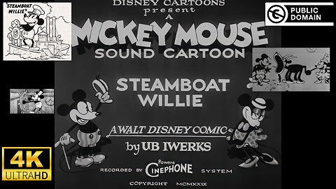 Steamboat Willie (1928) (Remastered Upscaled and Stabilized 4K)