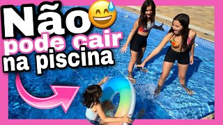 DESAFIO DA PISCINA/ NÃO CAIA NA PISCINA 😅 3 irmãs demais