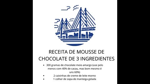 RECEITA DE MOUSSE DE CHOCOLATE DE 3 INGREDIENTES #shorts