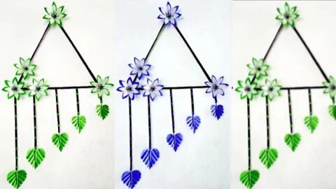 Easy Paper Flower Wall Hanging / Beautiful Wall Hanging / Paper Craft For Home Decoration