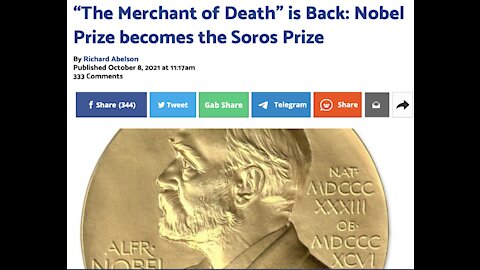 “The Merchant of Death” is Back: Nobel Prize becomes the Soros Prize