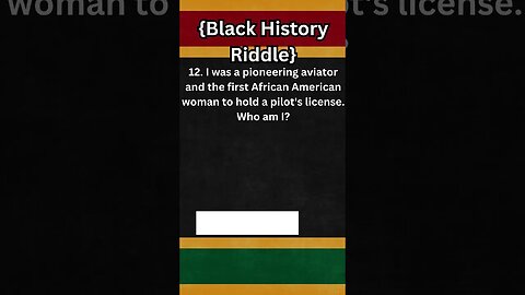 Black History Riddle 012