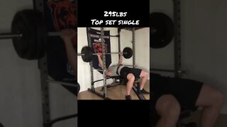 295 top set bench press #shorts