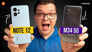 COMPAREI TUDO! Galaxy M34 5G vs Redmi NOTE 12! Qual o MELHOR celular para COMPRAR?