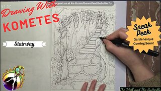 Unlock Your Dreams: Coloring a Magical Stone Staircase | Gardenesque Coloring Book