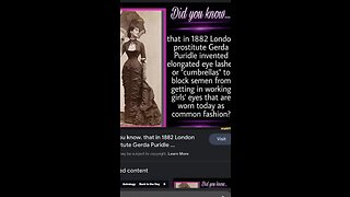 Prostitution was the main reason why eye lashes got popular…. It was made for MEN!!! NOT BEAUTY..