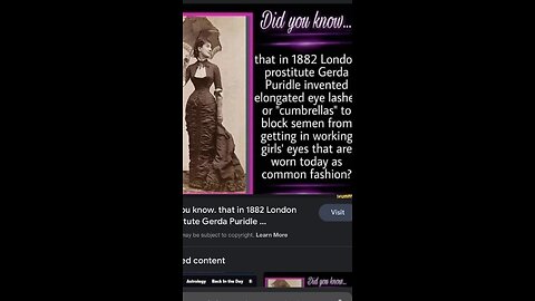 Prostitution was the main reason why eye lashes got popular…. It was made for MEN!!! NOT BEAUTY..