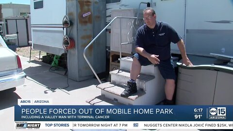 Chandler man with terminal cancer asked to move because of his RV