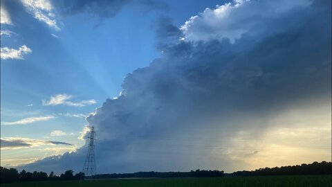 Supercell Thunderstorm Timelapse Approaching Michigan- Great Lakes Weather