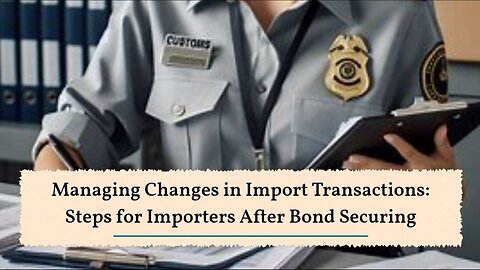Proactive Measures for Importers: Addressing Changes in Import Transaction Information