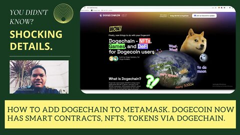 How To Add Dogechain To Metamask. Dogecoin Now Has Smart Contracts, NFTs, Tokens Via Dogechain.