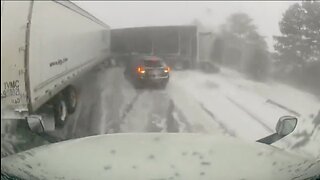 Dashcam Video Of Major Pileup On 401 Highway in Ontario