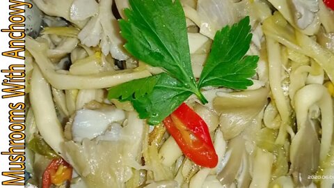 Mushroom With Anchovy Recipe | Easy And Tasty Mushroom With Anchovy Pak Vs Malaysian Food