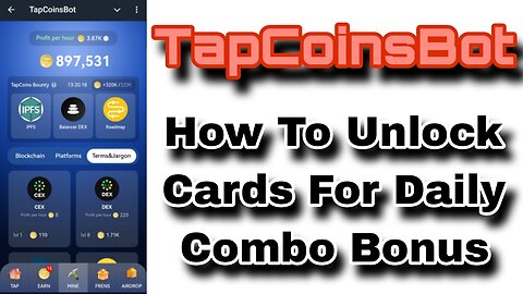 TapCoinsBot | Daily Combo Cards Unlocked | Date 09 July 2024