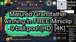 Matured Grandfather winning in FREE Miniclip 9 ball pool [HD] [4K] 🎱🎱🎱 8 Ball Pool 🎱🎱🎱