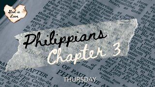 Philippians Chapter Three Thursday