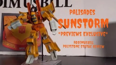 Transformers Palisades SUNSTORM *Previews Exclusive* Polystone Mini Statue Review