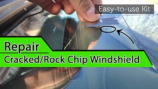 Repair Cracked Rock Chip on Glass Windshield: Easy-to-use Kit.