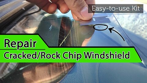 Repair Cracked Rock Chip on Glass Windshield: Easy-to-use Kit.