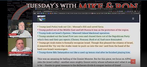 Tuesday's With Mike - Recap Of Trump Dumps on Israel - Episode 16
