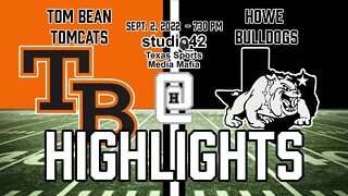 Howe Bulldogs vs Tom Bean Tom Cats highlights, 9/2/2022