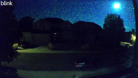 Meteor Caught on Blink Outdoor Camera (27th August 2023) | Doorbell Camera Video