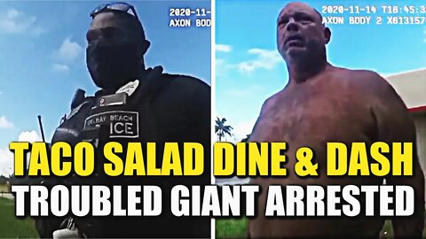 Cops Prepare To Use Force Against HUGE NFL Center, Troubled Oakland Raider Taco-Salad Dine & Dash