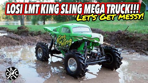 Losi LMT King Sling Mega Truck!!! Let's Get Messy! Unboxing & First Run