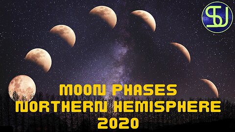 Moon Phases 2020; Northern Hemisphere 4K