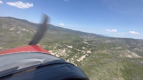 Cessna 182K landing Warren, Idaho runway 12 July 8, 2023