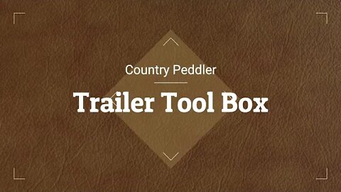 Trailer Tool Box (Yaheetech 30X13) Install